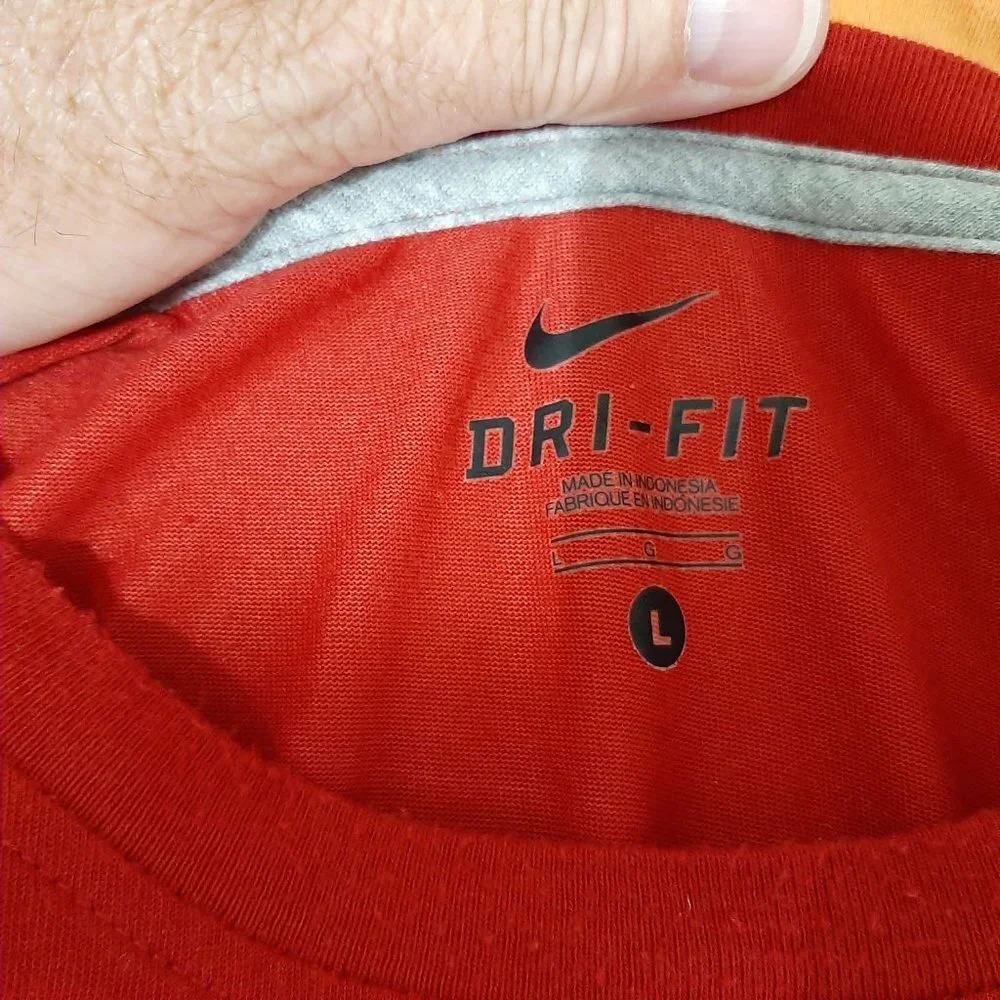 Nike Athletic Department Dri-fit T-shirt Men's Size Large Red
